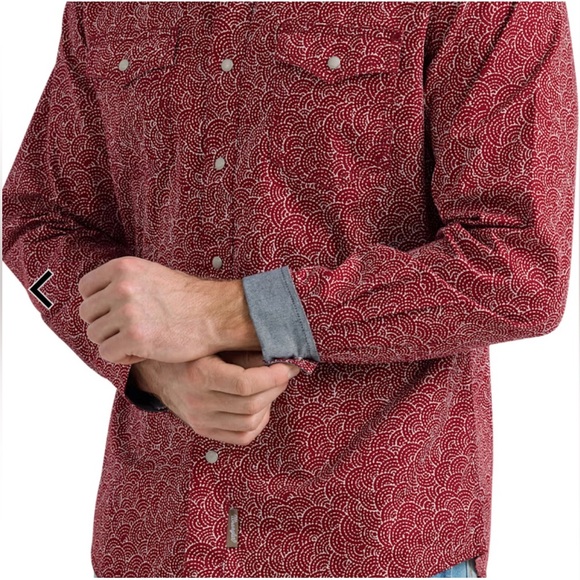 Wrangler Retro Premium Modern-Fit
Long-Sleeve Shirt for Men Snap Sz S NWT Red - Picture 3 of 15